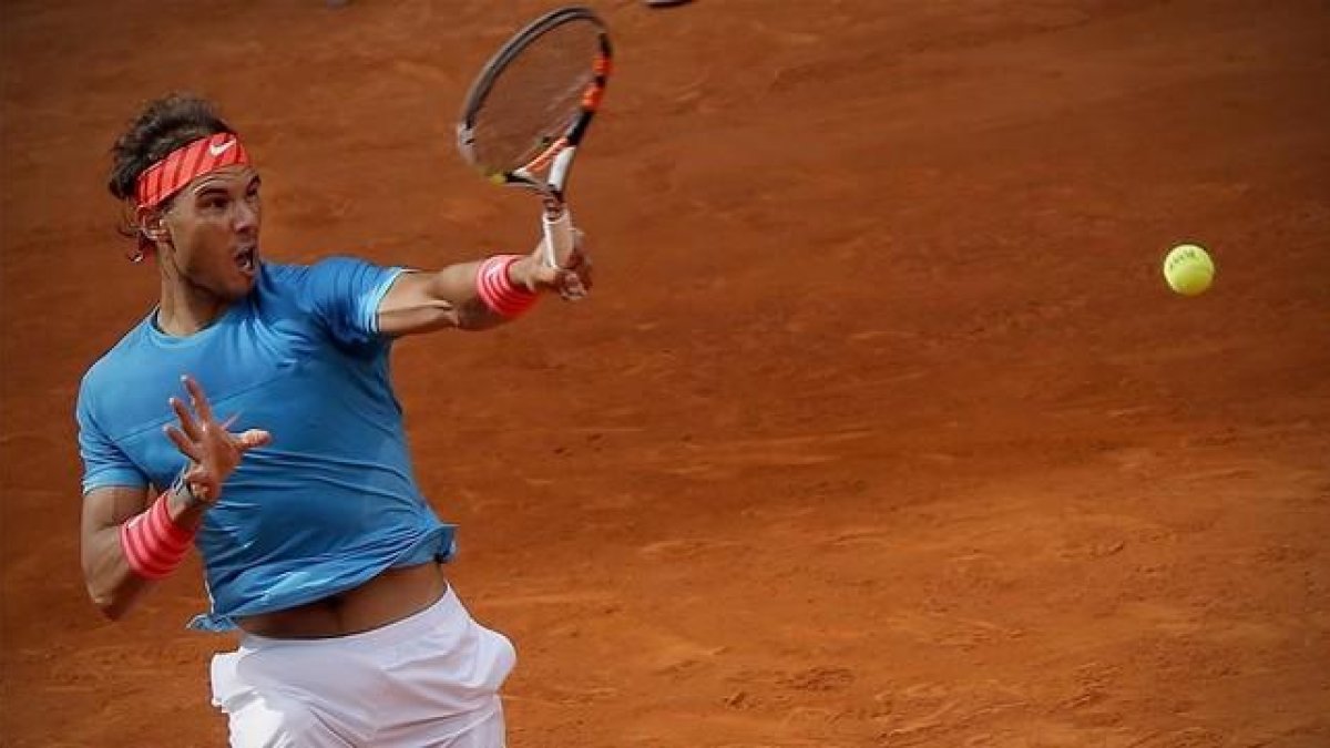 Rafa Nadal, durante el abierto disputado en Madrid-JOSÉ LUIS ROCA