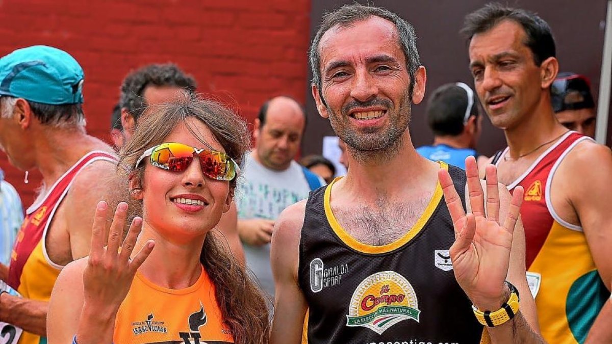 Andrea Román y Óscar Fernández Giralda, vencedores de las cuatro pruebas en las que han participado.-E.M.