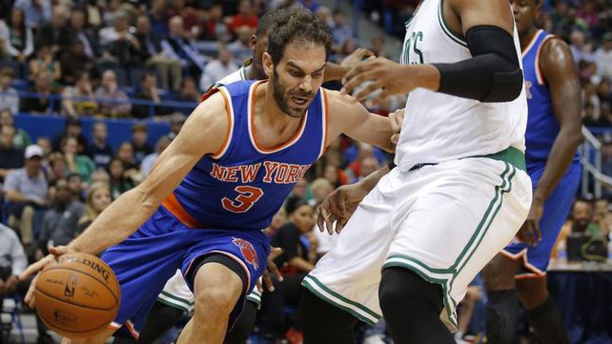 José Manuel Calderón, en un momento del partido preparatorio contra los Celtics.-Foto: USA TODAY / DAVID BUTLER