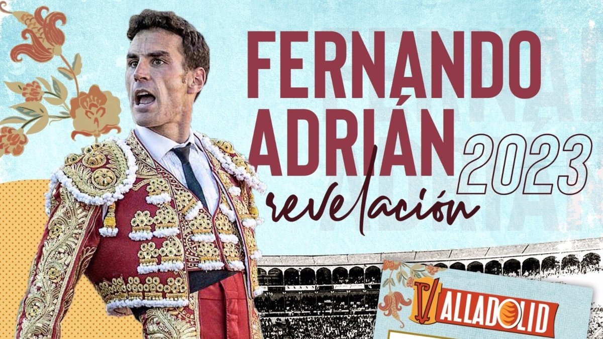 Cartel de la corrida del 7 de septiembre, en la que toreará Fernando Adrián. E. M.