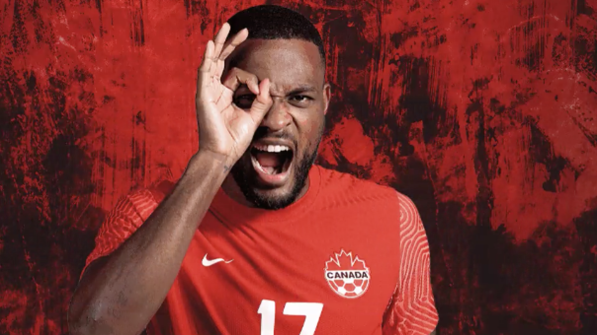 Cyle Larin en una celebración de gol con Canadá. / E. M.