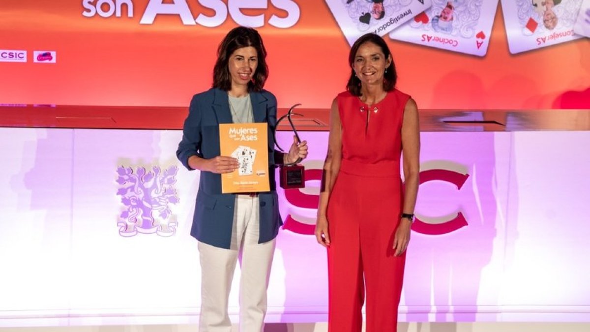 Rocío Arroyo cuando ganó el Premio FEDEPE Innovación y Emprendimiento femenino 2022.- E.M.