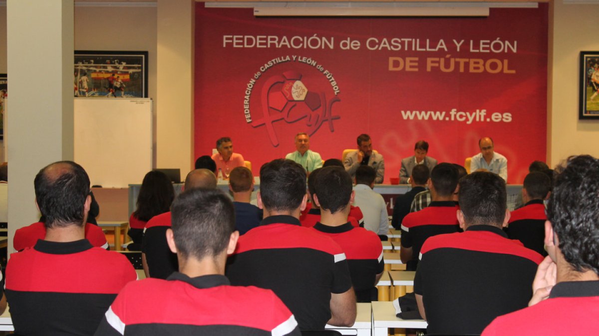 Medina Cantalejo durante la ponencia en la FCyLF. / FCYLF