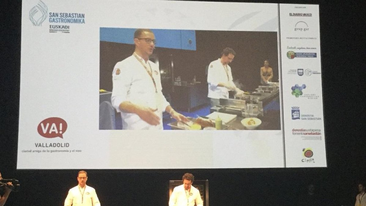 El chef Teo Rodríguez durante su participación en Gastronomika.-E. M.