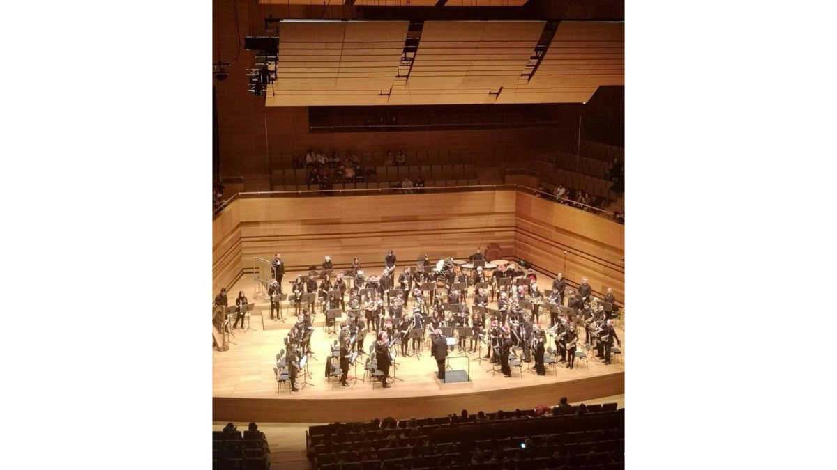 Las bandas del Conservatorio Profesional de Música de Valladolid durante un concierto en la Sala Sinfónica del Centro Cultural Miguel Delibes.- CONSERVATORIO PROFESIONAL DE MÚSICA DE VALLADOLID