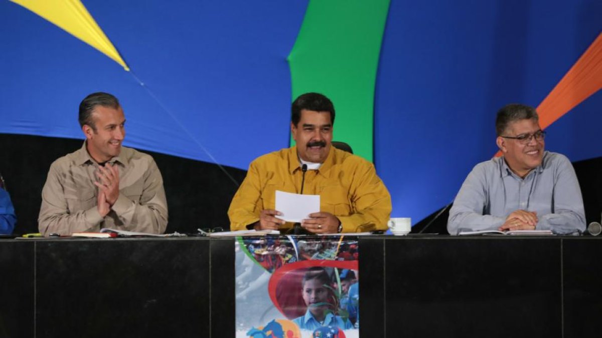 Nicolás Maduro, el jueves, en un acto en Caracas.-EFE