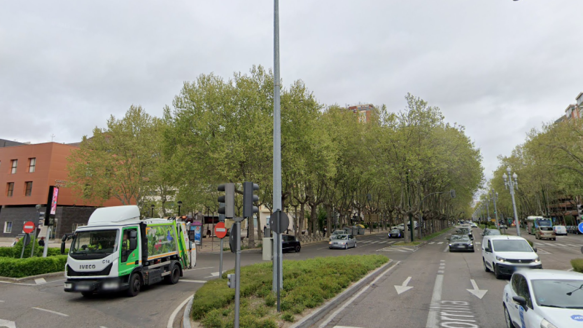 Zona de El Corte Inglés de Valladolid donde ha sido atropellada una anciana. -GSW