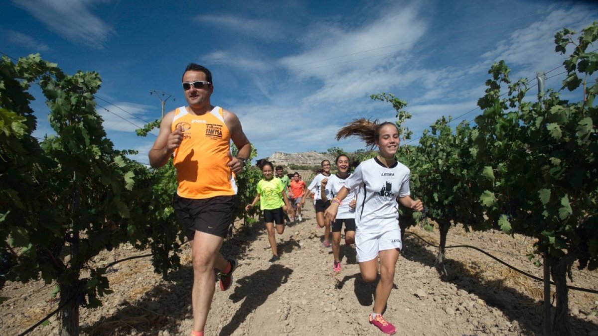 Una imagen de una de las carreras del circuito 'Corriendo entre viñas' / M. G. EGEA