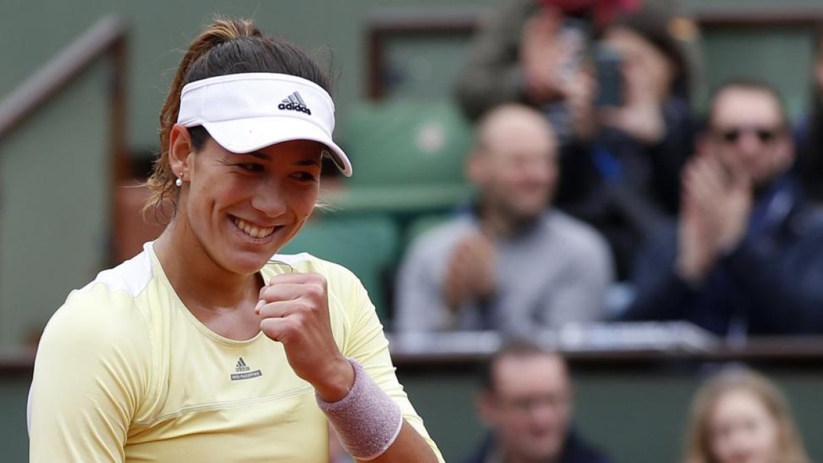 Garbine Muguruza celebra su victoria ante Svetlana Kuznetsova.-AP