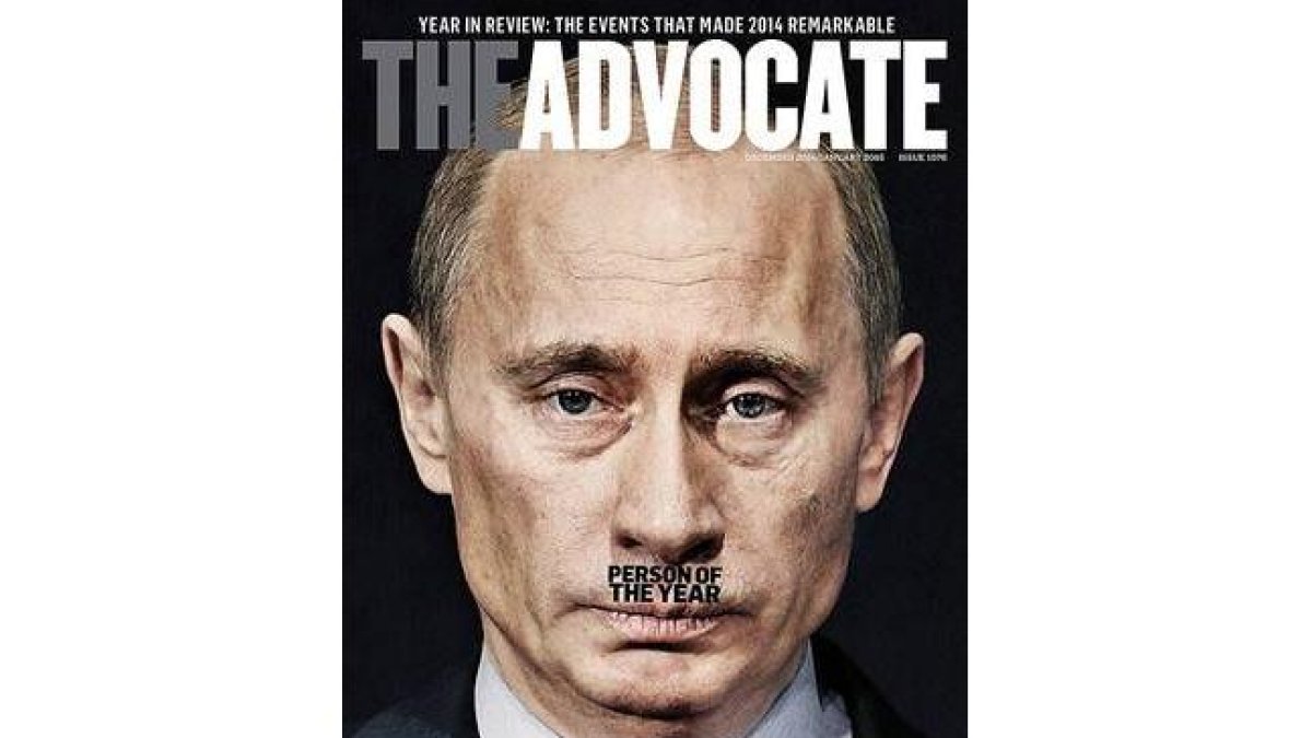 Putin, en la portada de The Advocate.-