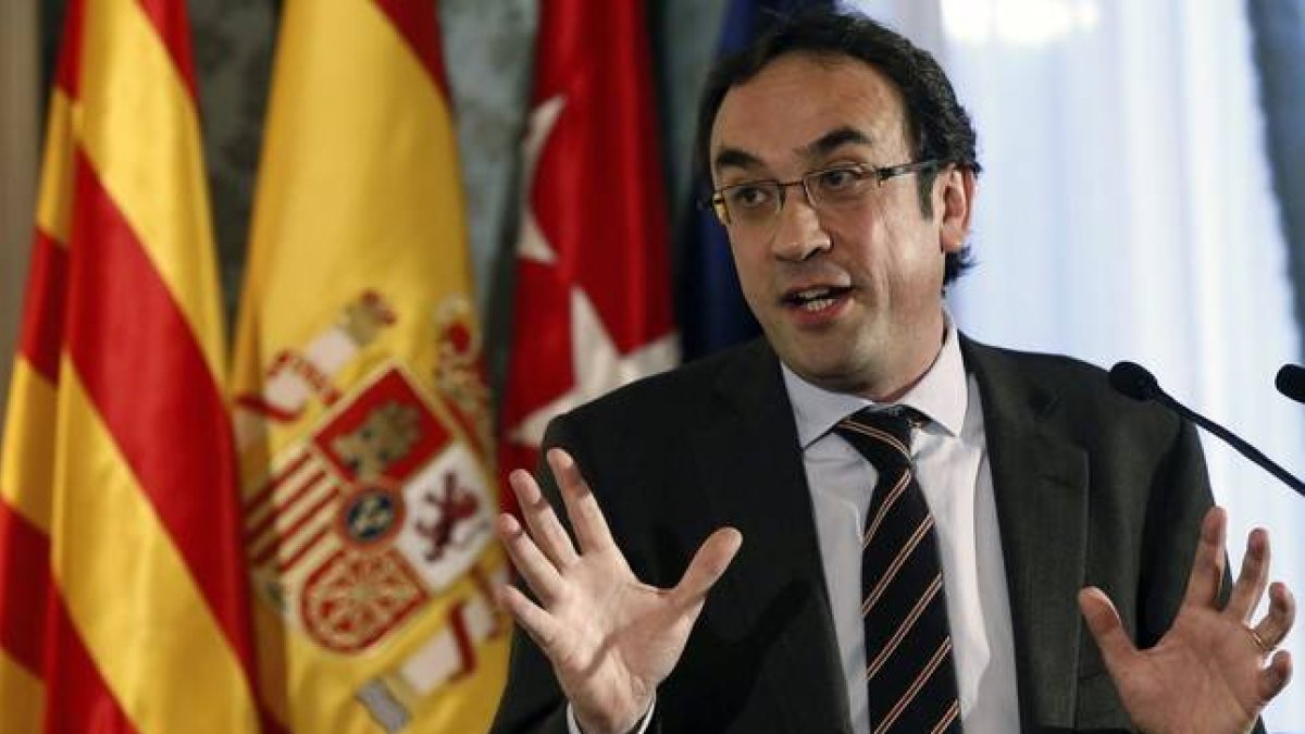 Josep Rull, el pasado marzo, durante la conferencia que dio en Madrid.-Foto: EFE