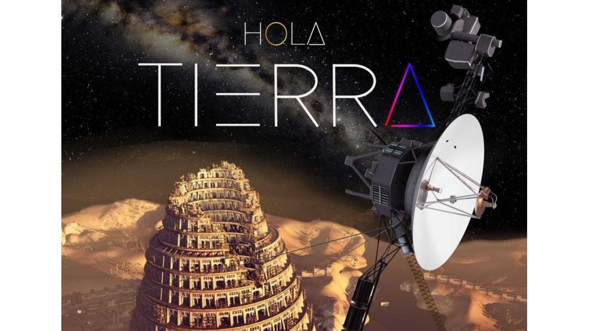 Detalle del cartel 'Hola Tierra'-@MCienciaVLL
