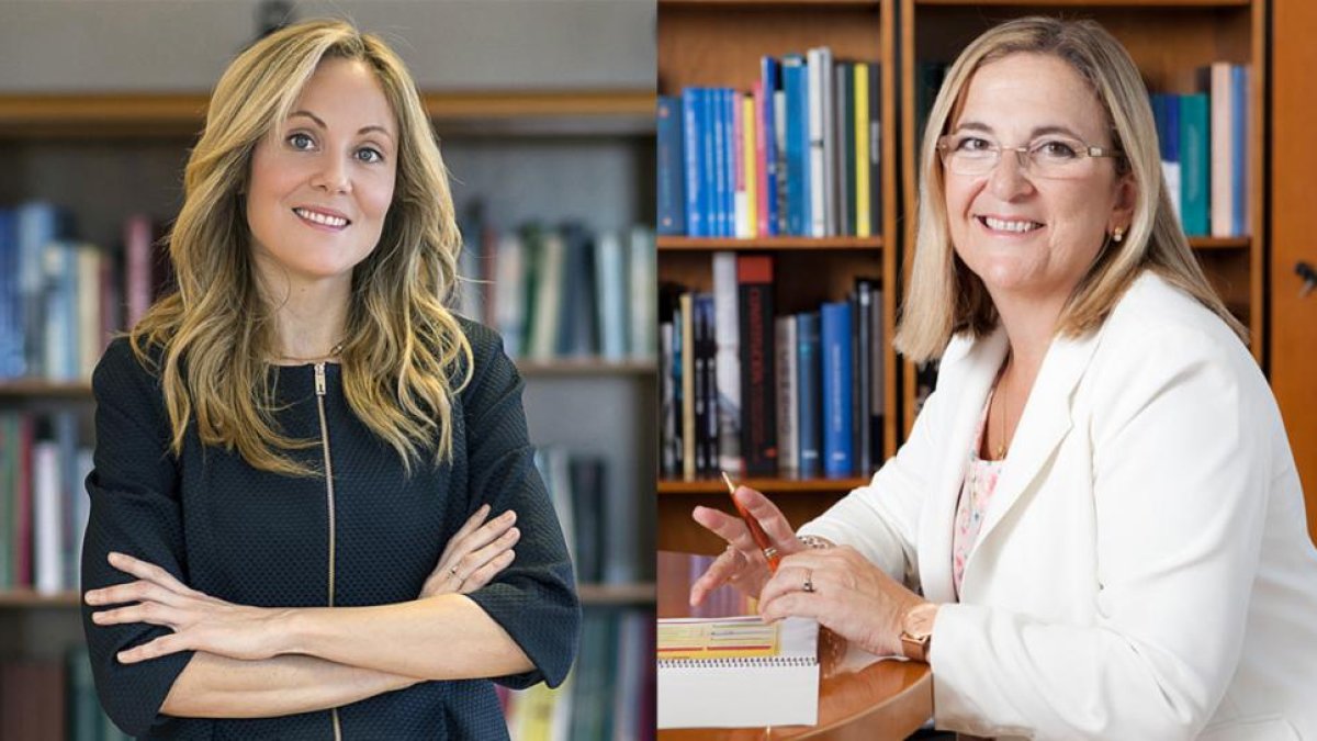 La nueva secretaria del Tesoro, Emma Navarro, y la nueva Secretaria de Estado de Economía, Irene Garrido, propuestas por el ministro de Economía, Luis de Guindos.-