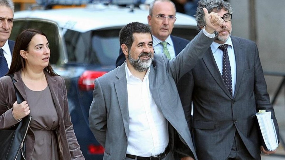 Jordi Sànchez, a su llegada a la Audiencia Nacional el pasado octubre.-/ DAVID CASTRO