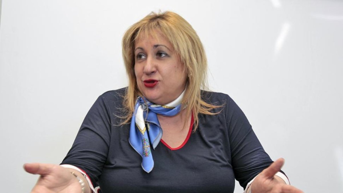 Yolanda de Gregorio ayer en su despacho de la sede del PP.-MARIO TEJEDOR