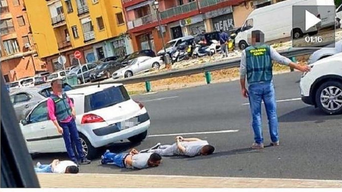 Tres de los miembros de la banda detenidos el 5 de abril en Valencia.-E. M.