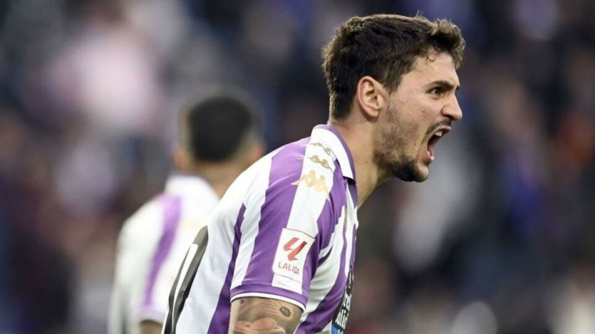 Juric celebra el tanto ante el Amorebieta. / LALIGA