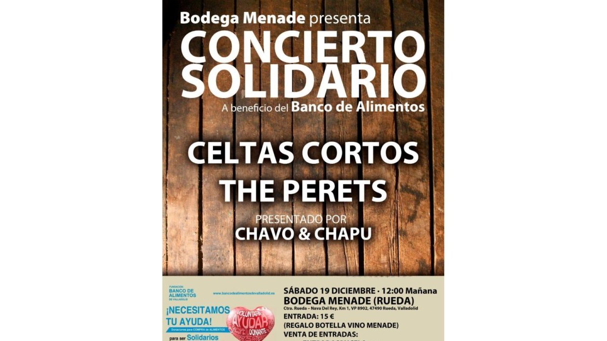 Cartel del concierto solidario. E.M.