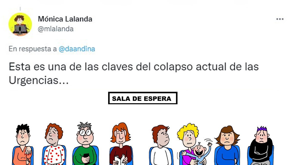 Tuit con la viñeta sobre el uso de Urgencias publicado por Mónica Lalanda.