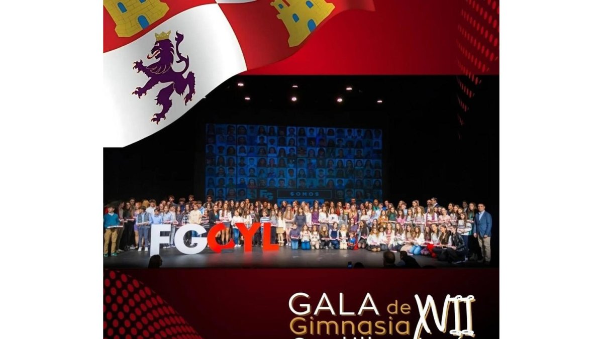 Foto de familia en la Gala de Gimnasia de Castilla y León. / EL MUNDO