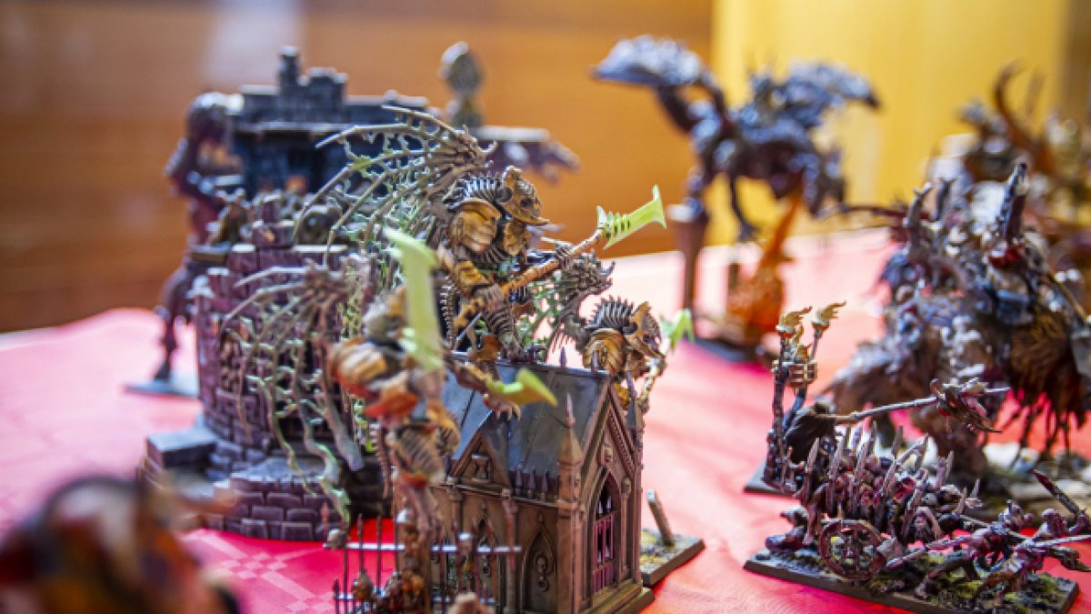 Imagen de una figura de Warhammer en un torneo de Soria. E.M.