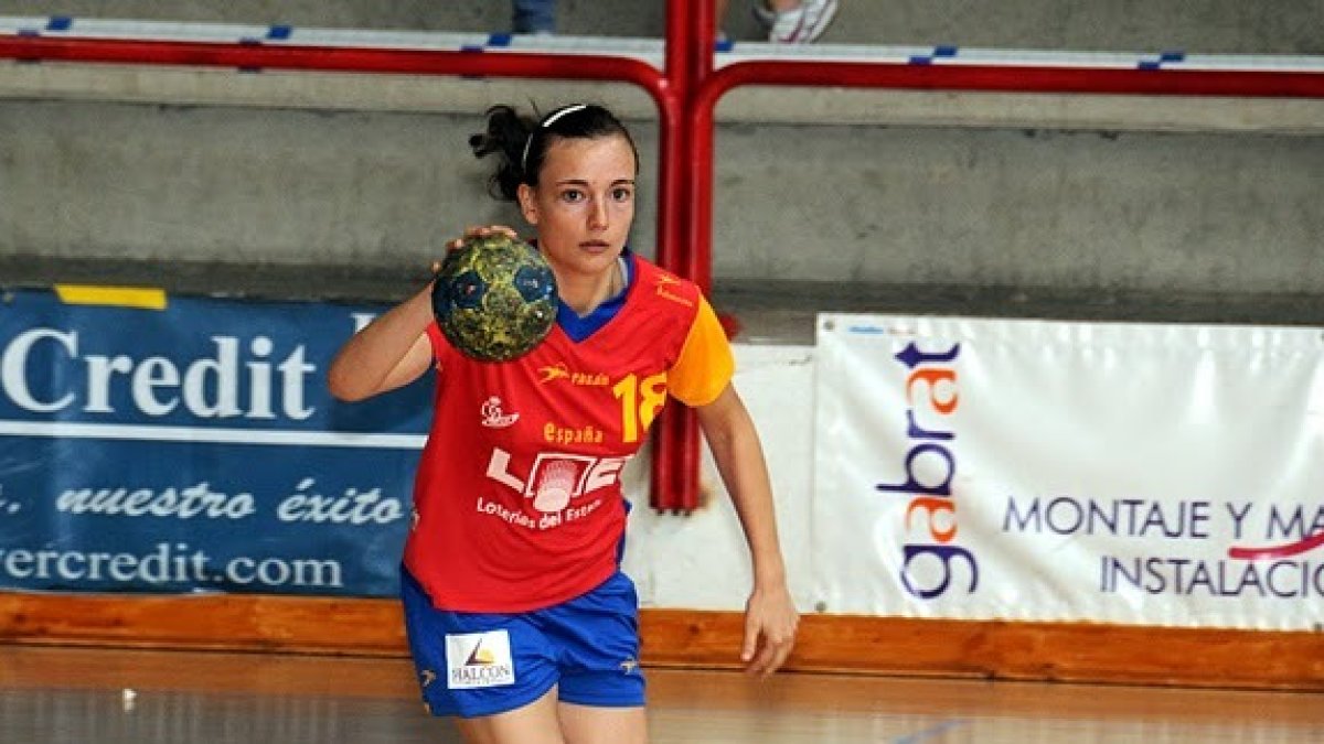 Teresa Álvarez, con el uniforme de la selección española.