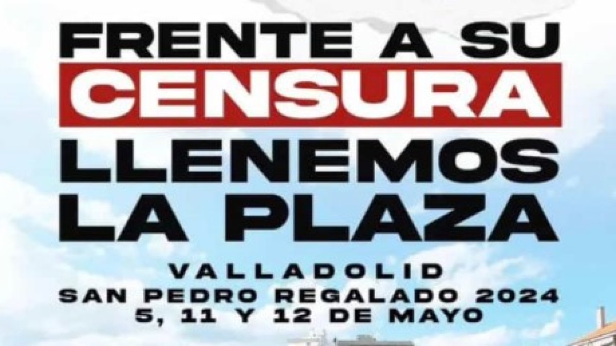 Cartel que convoca a los ciudadanos a asistir a la Plaza de Toros de Valladolid
