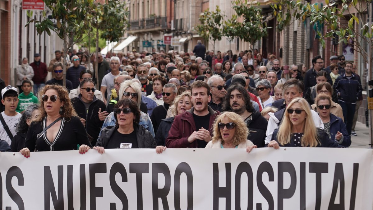 Manifestación en defensa del Hospital de Medina del Campo