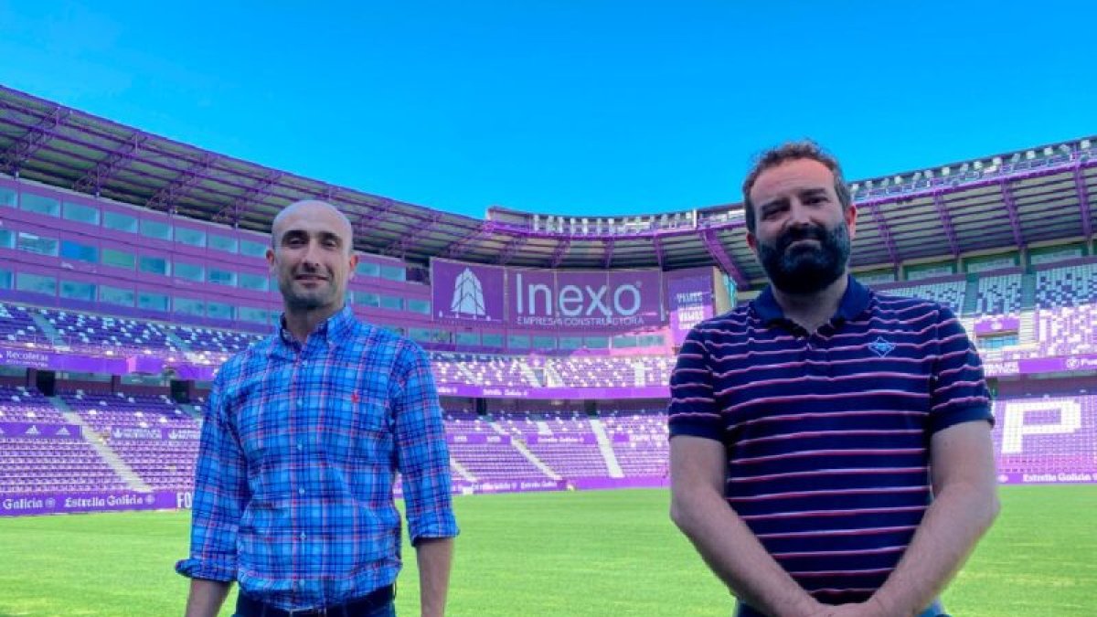 Javier Recio y Sergio Rello, propietarios de Inexo, constructora vallisoletana que patrocina al Real Valladolid.