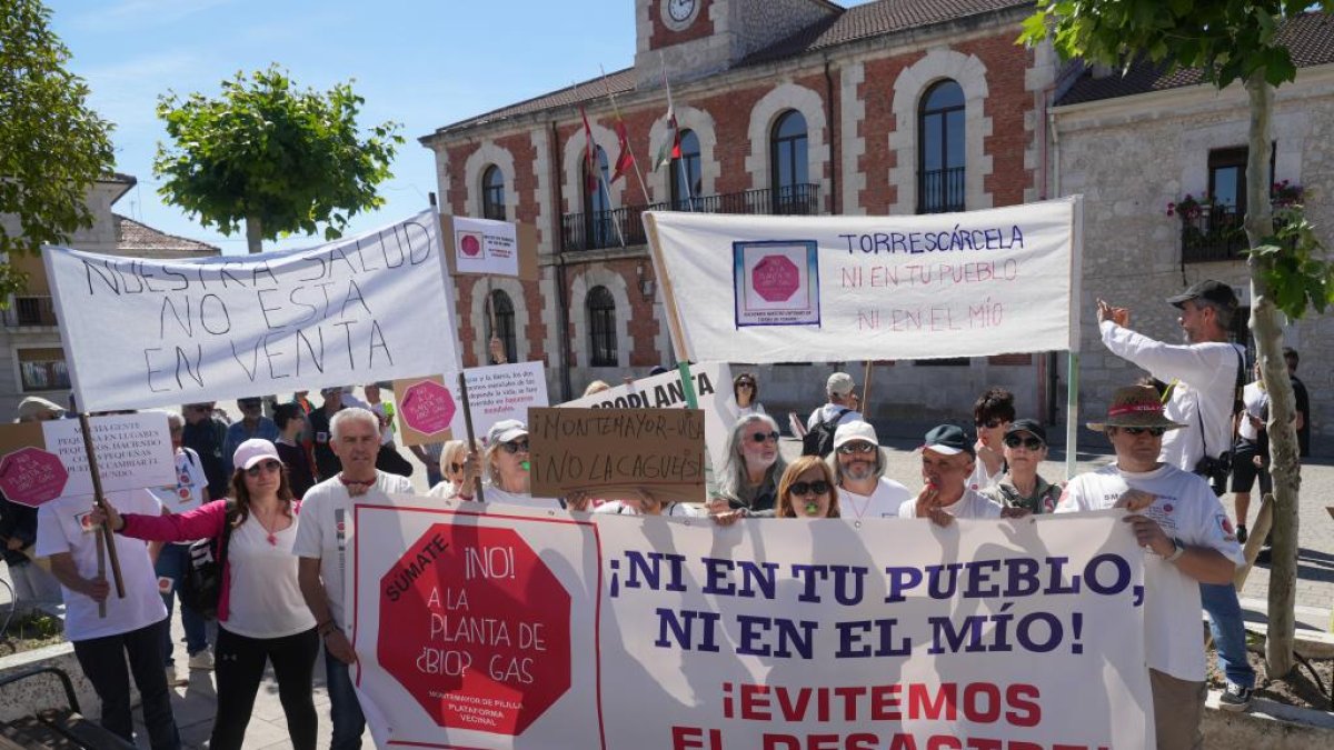 Imagen de archivo de la manifestación en contra de la macroplanta de biogás