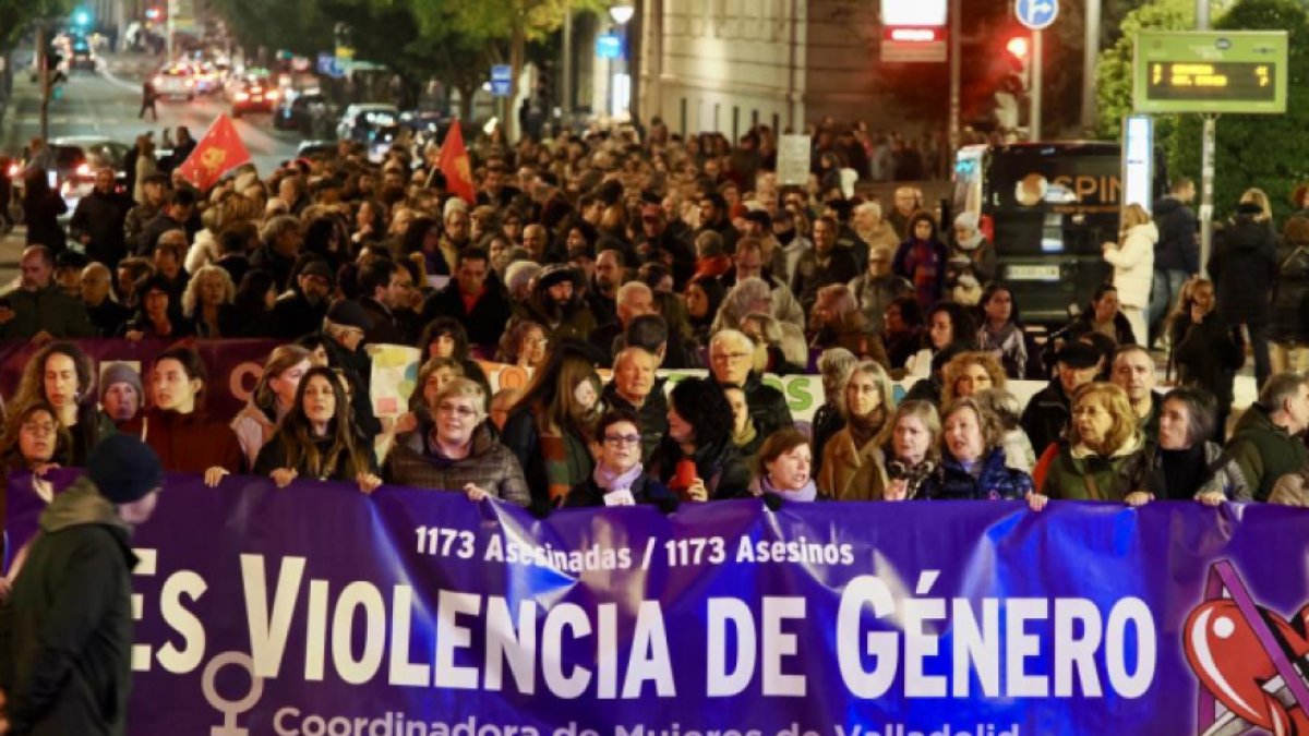 Manifestación contra la violencia de género del pasado 25 de noviembre en Valladolid.