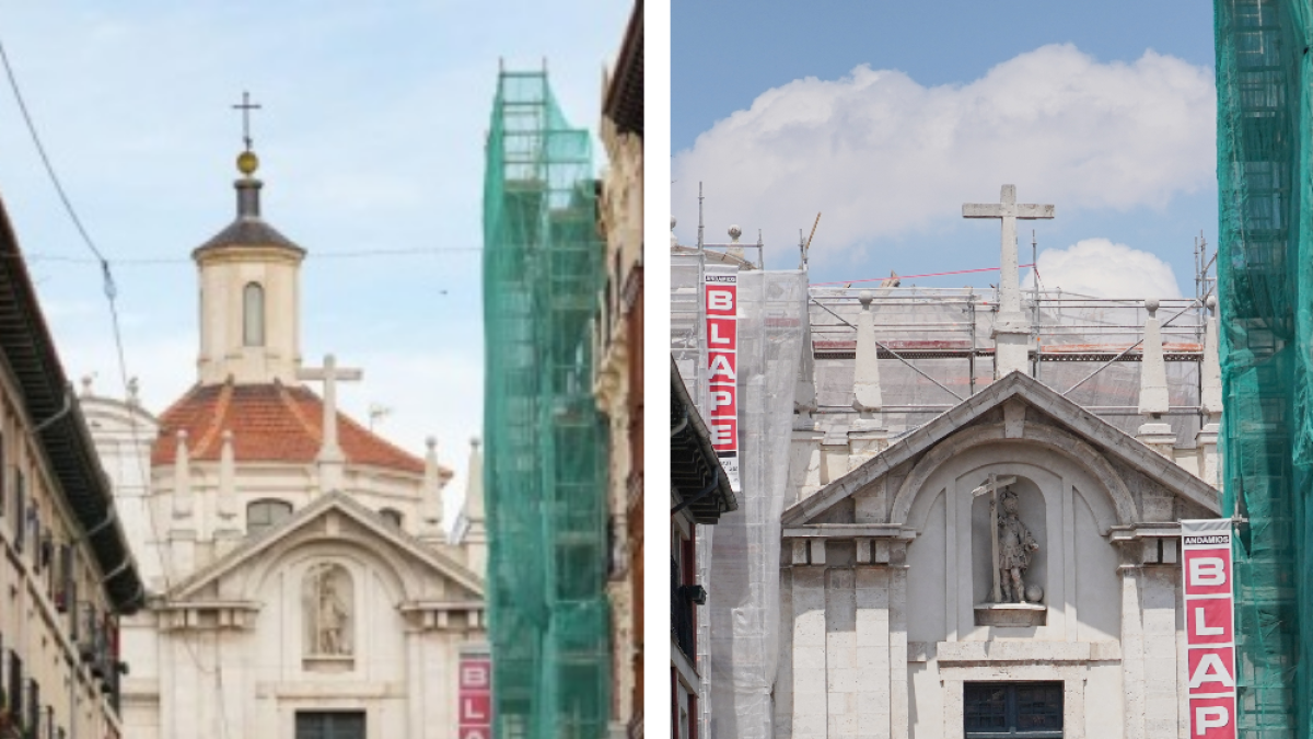 Antes y después de la Iglesia de la Vera Cruz