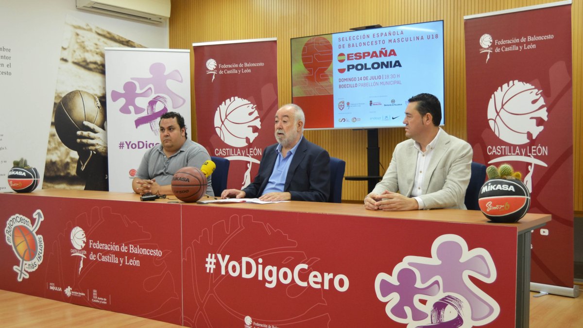 Presentación del partido España-Polonia U18 en Boecillo.