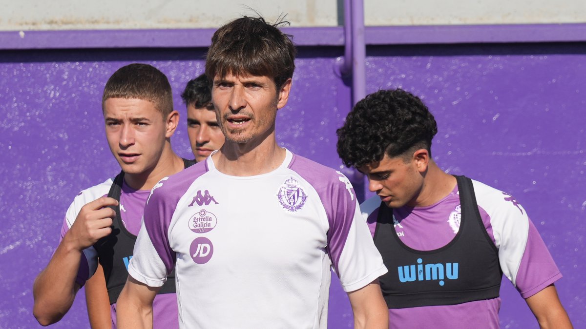 Álvaro Rubio durante el  entrenamiento del Promesas