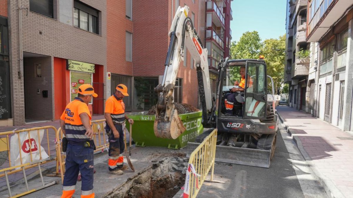 Obras en la calle Veinte Metros.