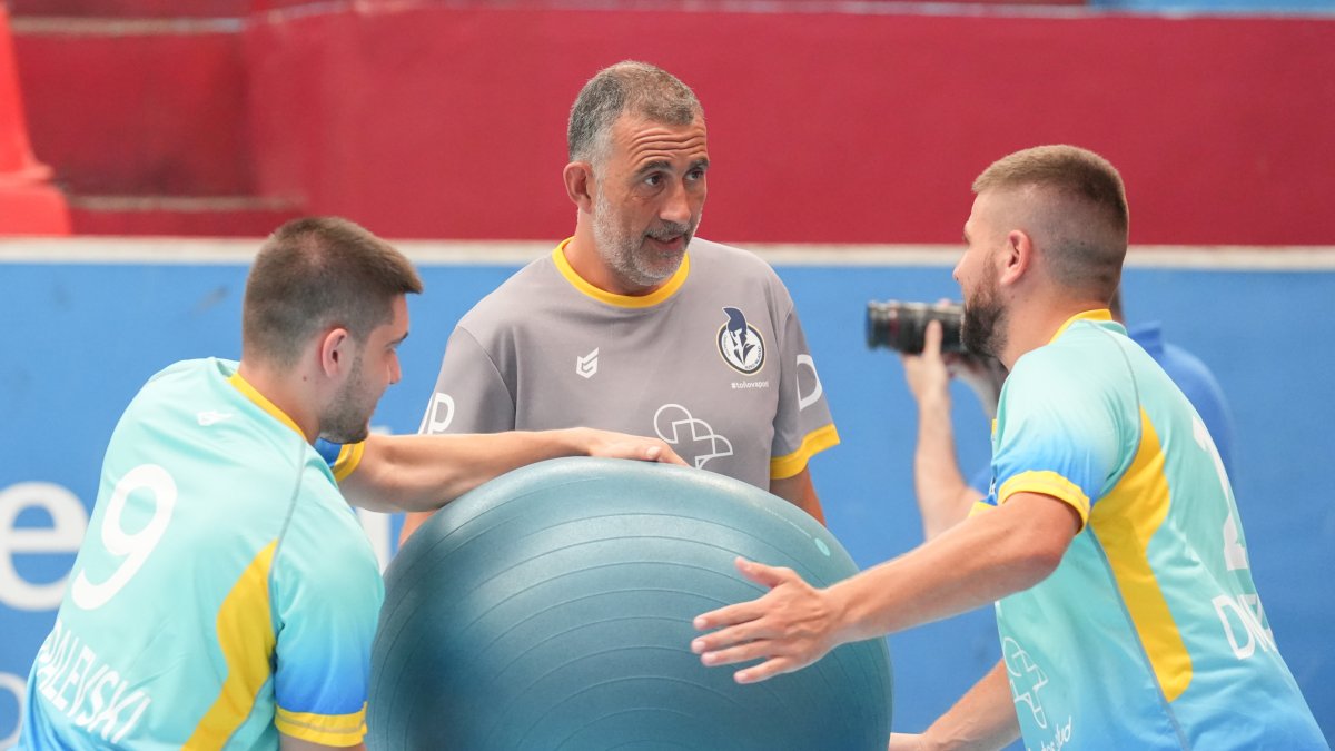 David Pisonero durante una de las primeras sesiones de entrenamiento