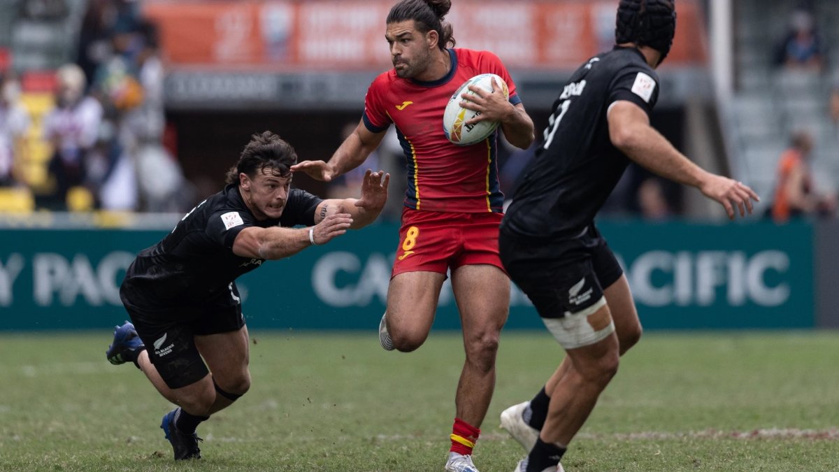 Juan Martínez, en un partido de España Sevens.