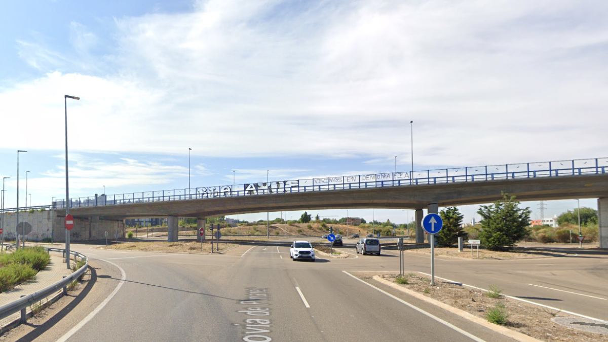 Autovía A-601, sentido Segovia, en el cruce con la ronda VA-30