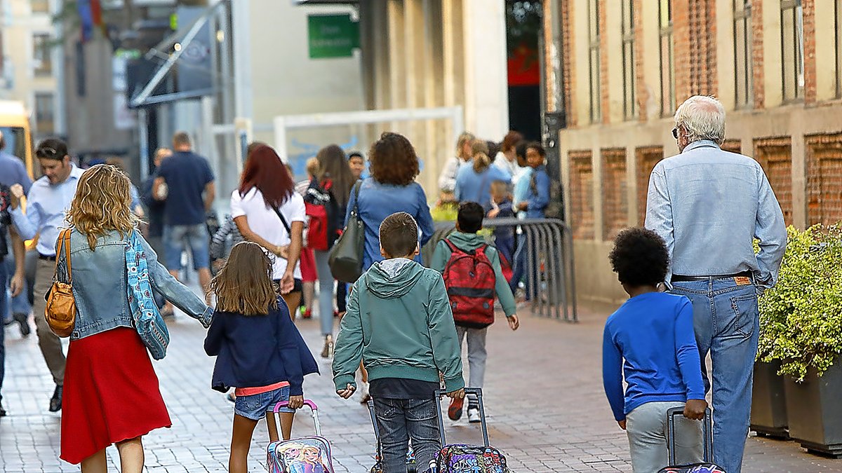 Alumnos de regreso a las aulas