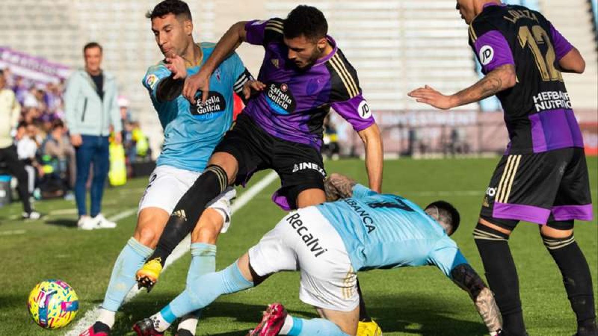 Imagen del último Celta-Real Valladolid, en la temporada 22-23.