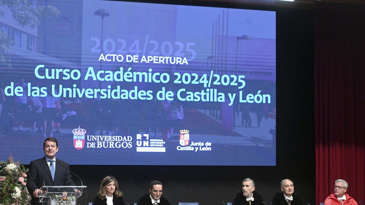 Apertura del Curso Académico 2024-2025 de las universidades de Castilla y León. Al acto asiste el presidente de la Junta de Castilla y León, Alfonso Fernández Mañueco.