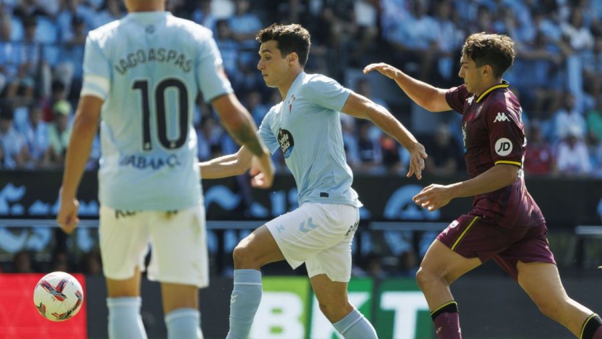 Mario Martín, en su debut como titular, en Balaídos ante el Celta.LALIGA