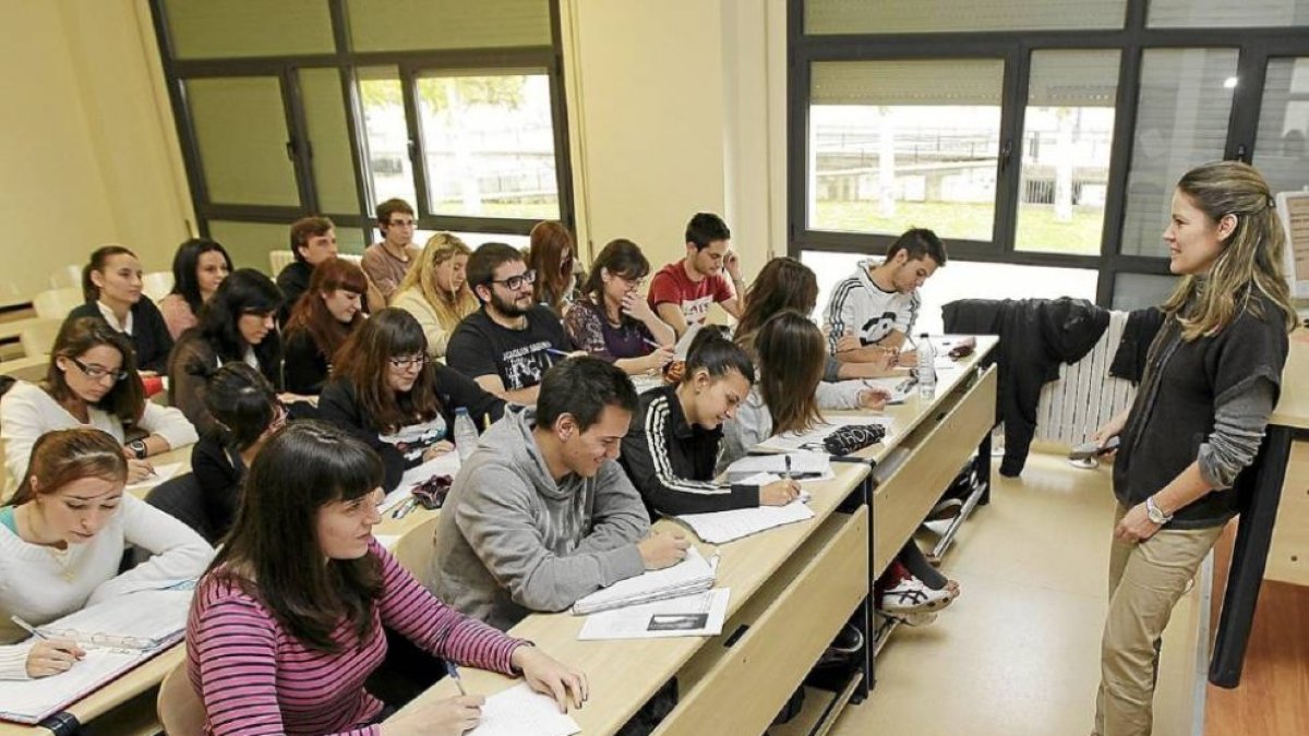 Aula de la Facultad de Filosofía y Letras de la Universidad de Valladolid