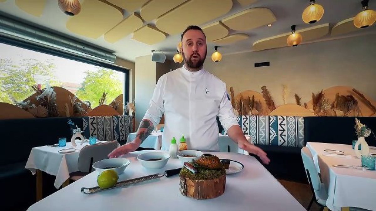 Preparación del pincho ‘Lechazus Deliciosus’, del chef Juan Carlos Jiménez