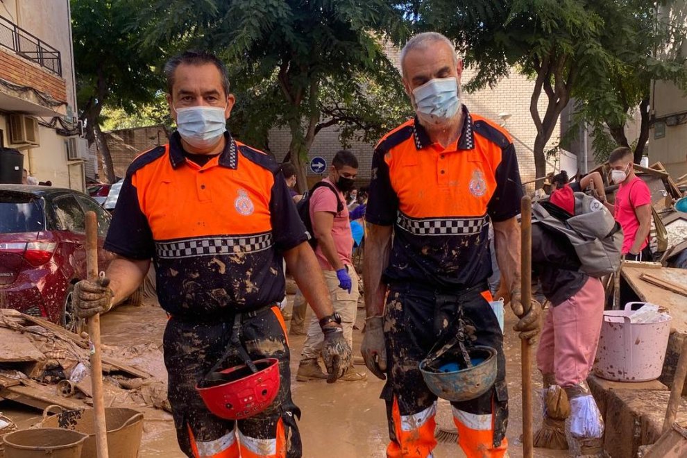 Un vallisoletano en la zona cero de Valencia: Parece la guerra