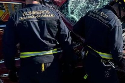 Momento del rescate en Mota del Marqués