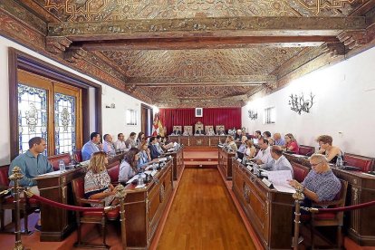 Pleno de la Diputación de Valladolid durante una pasada sesión en el Palacio de Pientel. - MIGUEL ÁNGEL SANTOS