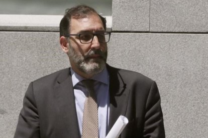 El juez Eloy Velasco, a su salida de la Audiencia Nacional.-MARISCAL