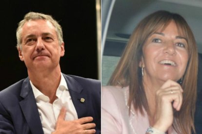 El líder del PNV, Iñigo Urkullu, y la del PSE, Idoia Mendia.-
