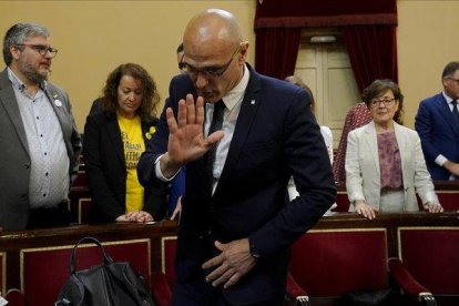 Raül Romeva, en el Senado, el pasado día 21.-JOSÉ LUIS ROCA